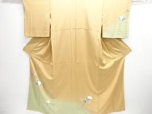 手描き友禅　枝花模様一つ紋訪問着